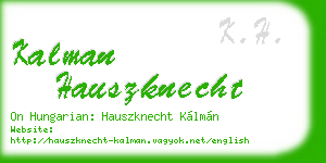 kalman hauszknecht business card