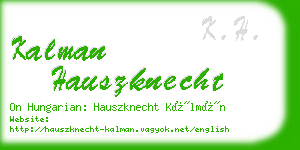 kalman hauszknecht business card